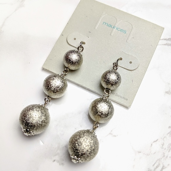 Maurices Jewelry - 🌿 Silver Tone 3 Dangle Ornament Earrings
